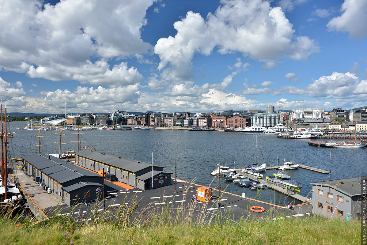 Панорама города с крепости Акерсхус. Осло, Норвегия.